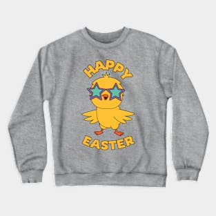 Happy Easter. Colorful and cute chicken design Crewneck Sweatshirt